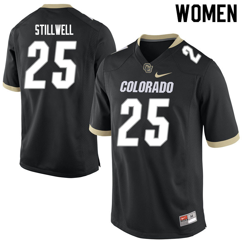 Women #25 Luke Stillwell Colorado Buffaloes College Football Jerseys Sale-Black